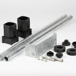 Set grondgrendel compleet ten behoeve van dubbele draaipoort: uitvoering verzinkt